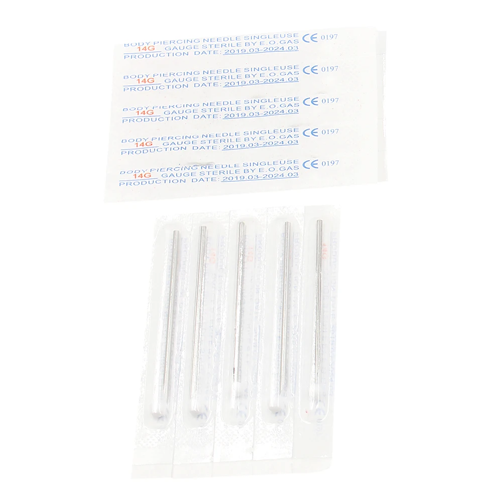 

New Piercing Needles 100pcs 14G Disposable Sterile Body Piercing Needles Surgical Steel Tattoo Piercing Needles