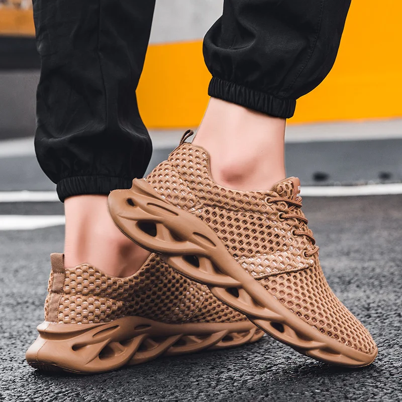 

Дышащие мужские кроссовки с вырезами, спортивная обувь, повседневная спортивная обувь для папы, новый размер