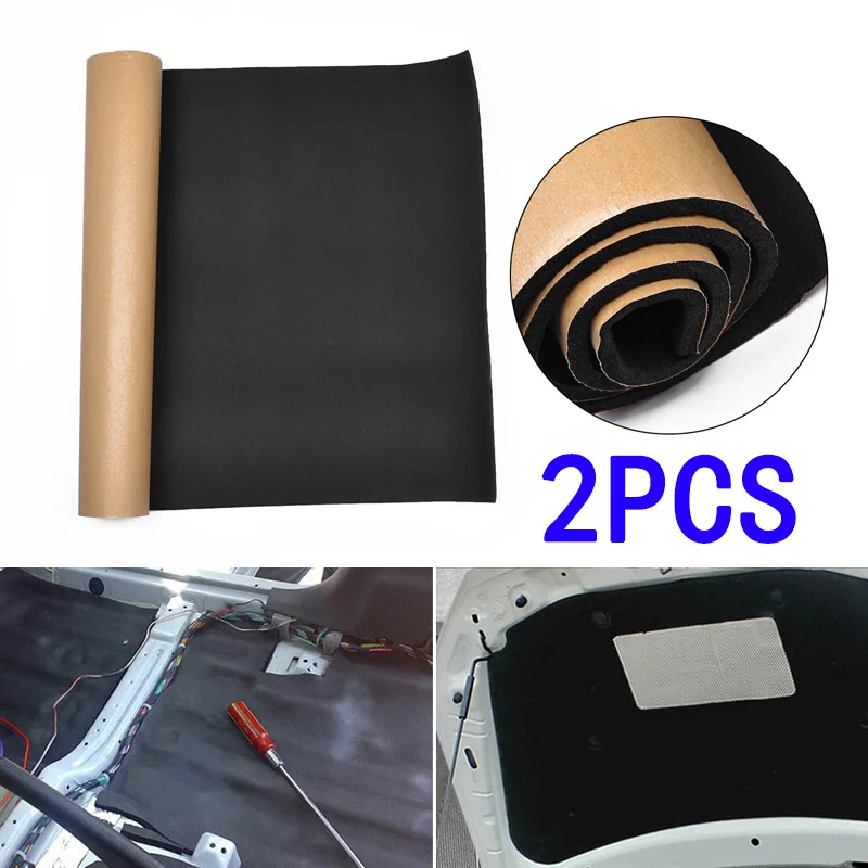 

Interior Accessory Replacement Soundproof Foam 30x50cm Auto Heat Insulation 2kpa Waterproof 2pcs Practical Durable Useful