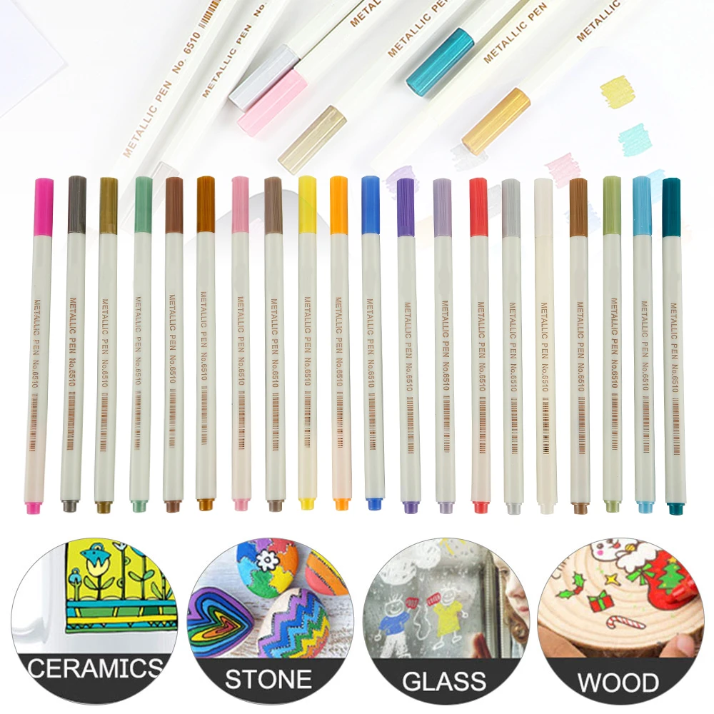 

1 Set Premium Acrylic Pens Marker Pens Paint Pen Write on Stones Glass School Art Supplies Stationery