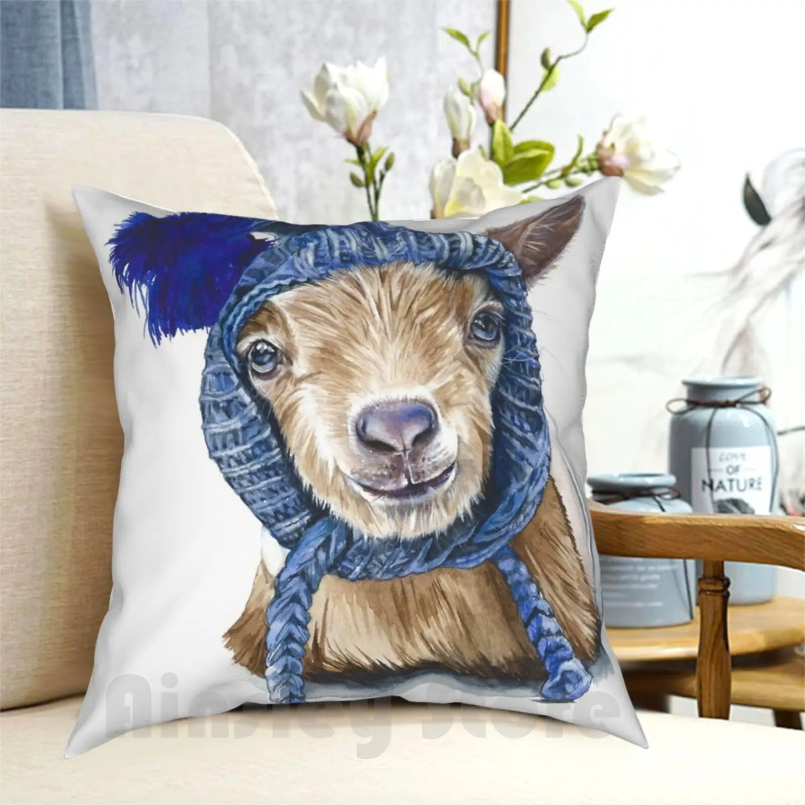 Чехол Lawson с изображением козы подушки мягкий чехол для дома рисунком коза