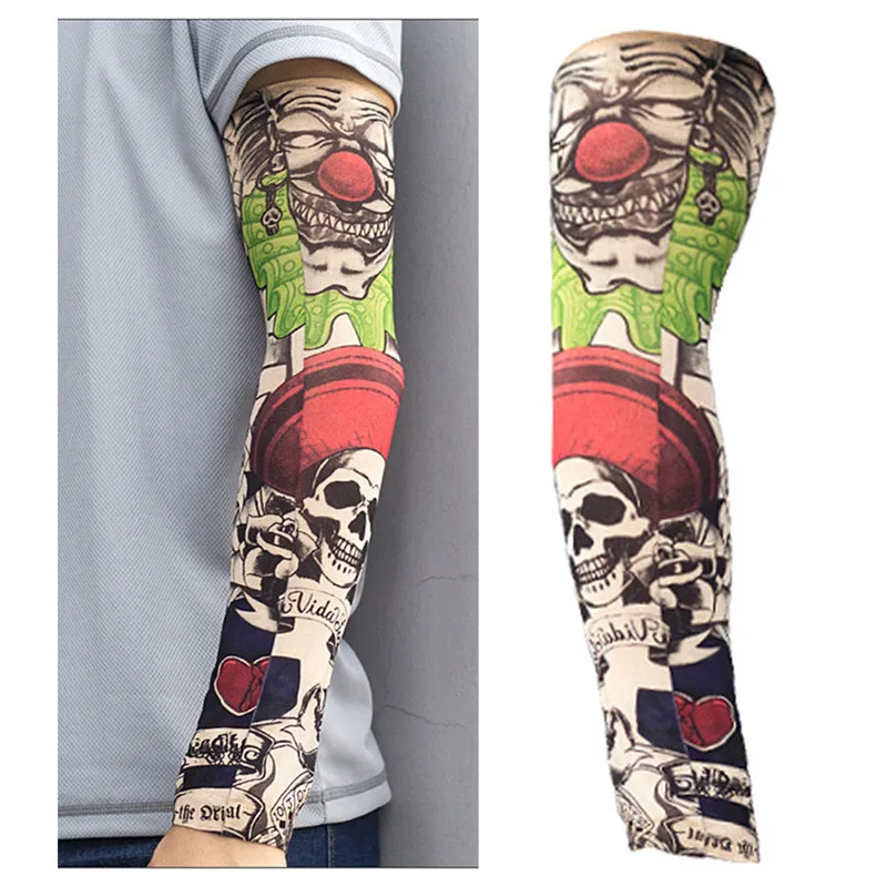 6 типов нейлоновых 3D татуировок напечатанные рукава для защиты от солнца на