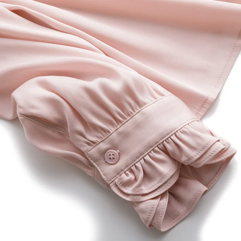 Женская рубашка из натурального шелка винтажная блузка весна 2020 женские топы