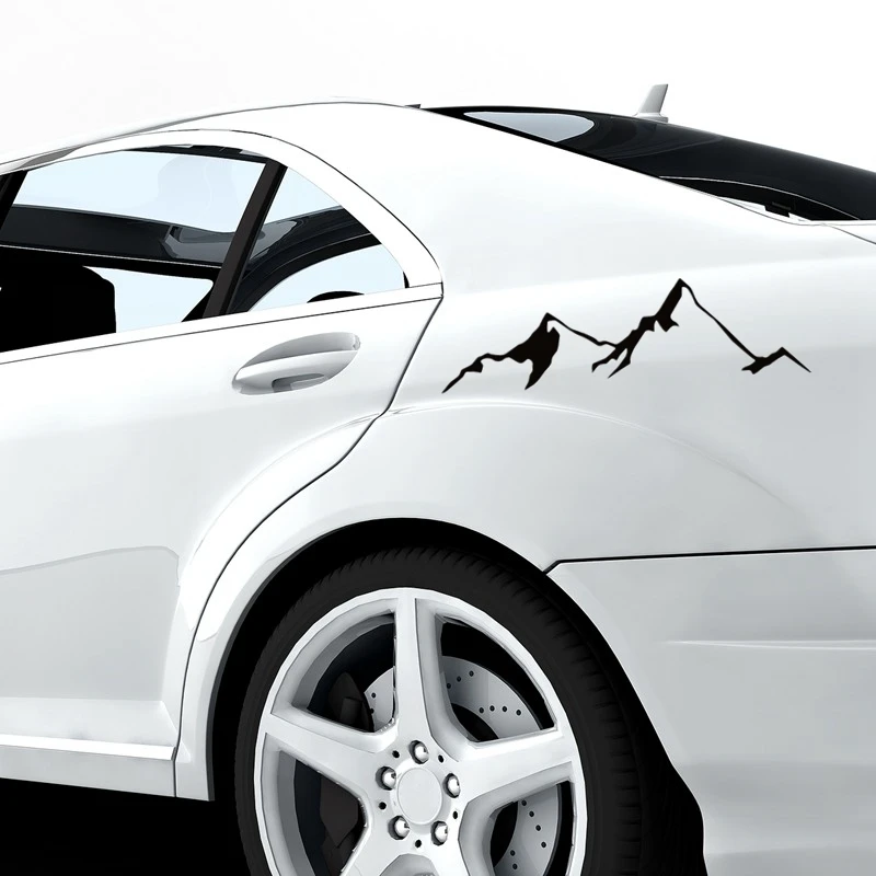 

40696# Die-Cut Vinyl Decal Mountain View Car Sticker Waterproof Auto Decors on Car Body Bumper Rear Window