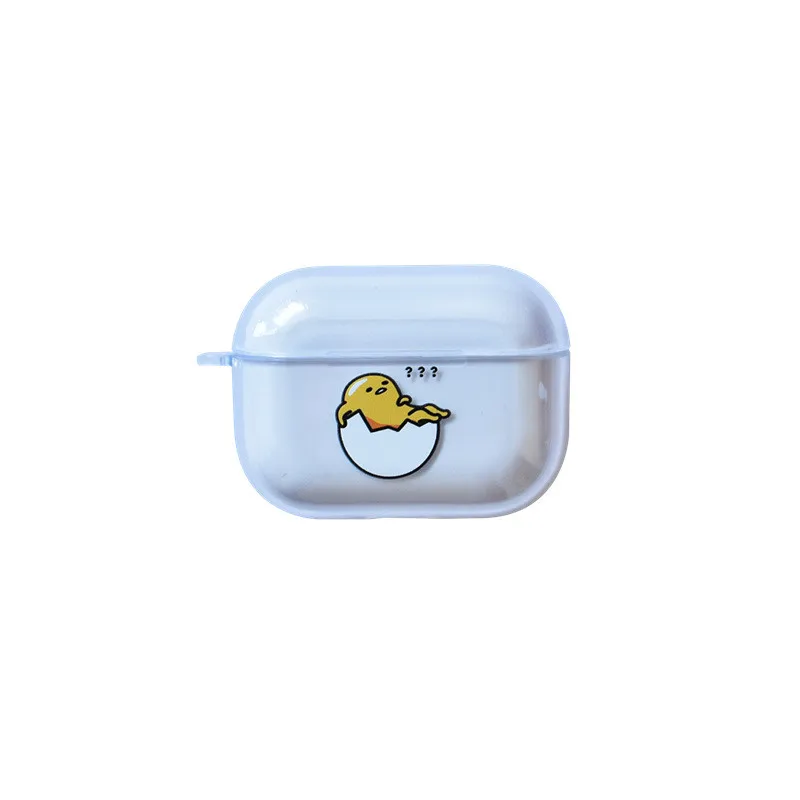 

For Airpod 3 Case Cartoon Cute Clear Transparent Egg Case For Airpods Pro Case Soft Silicone Earphone Cover Funda Pendant