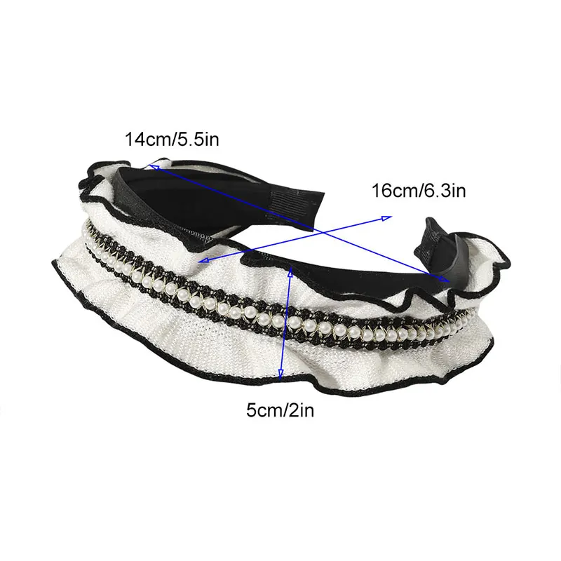 

Fashion Ladies Head Hoop Wide Brimmed Hair Hoop Non-slip Plastic Hairbands Lace Pearl Headband Women Girls Hair Accessories