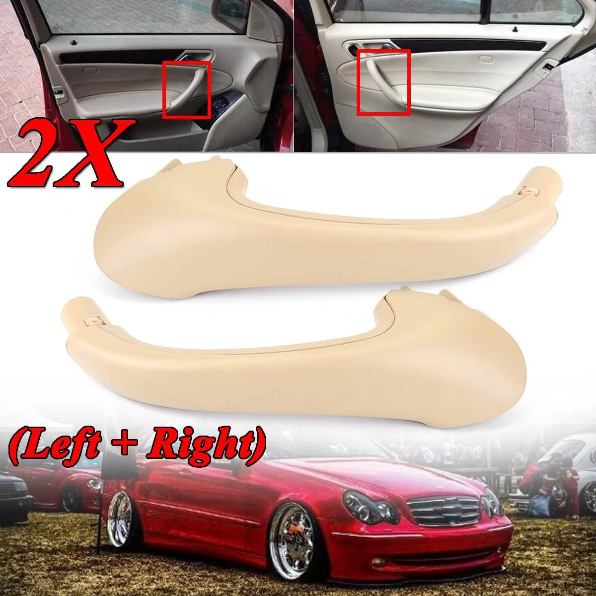 Новинка W203 накладка на внутреннюю дверную ручку автомобиля для Mercedes Benz C-Class