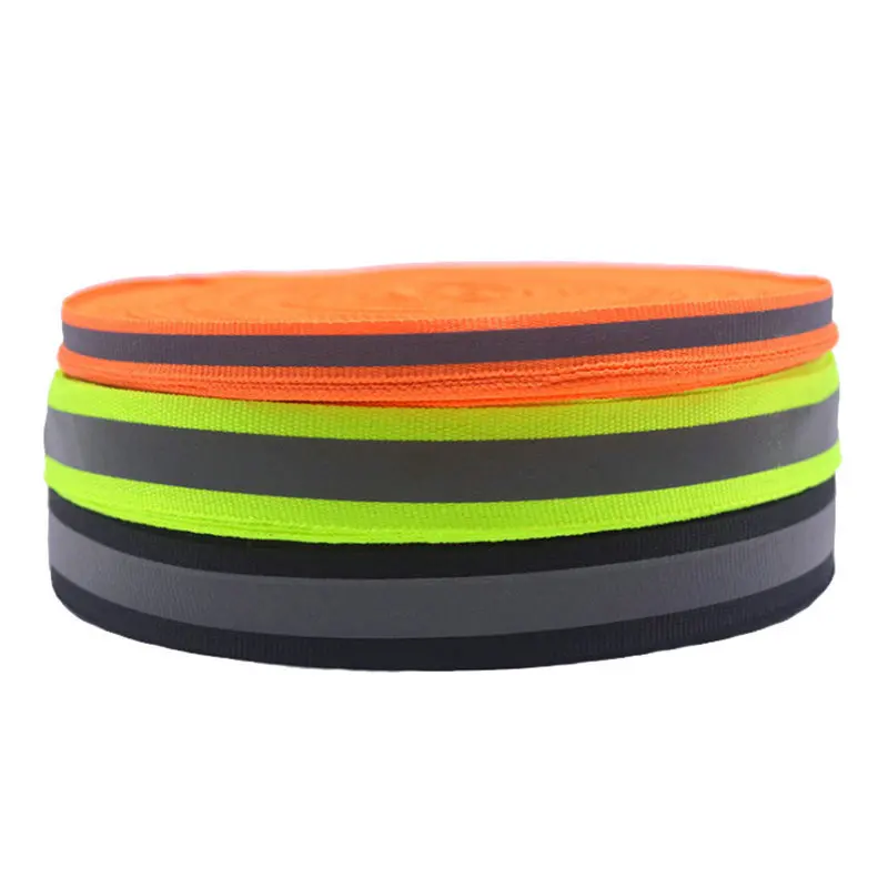 

50m Highlight Reflective Tape Polyester Ribbon Reflective Material 1.5cm Width Traffic Safety Reflective Belt