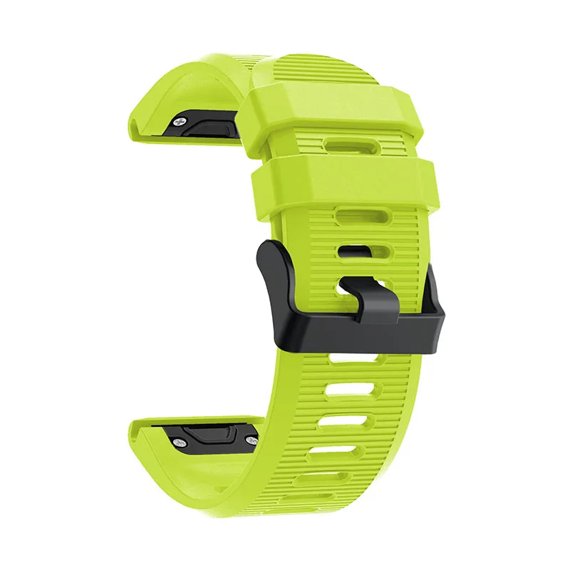 Силиконовый 26 мм быстросъемный ремешок для наручных часов Garmin Fenix 3 HR 5X 5X 6X Pro Easyfit силиконовый ремешок - Цвет: Зеленый