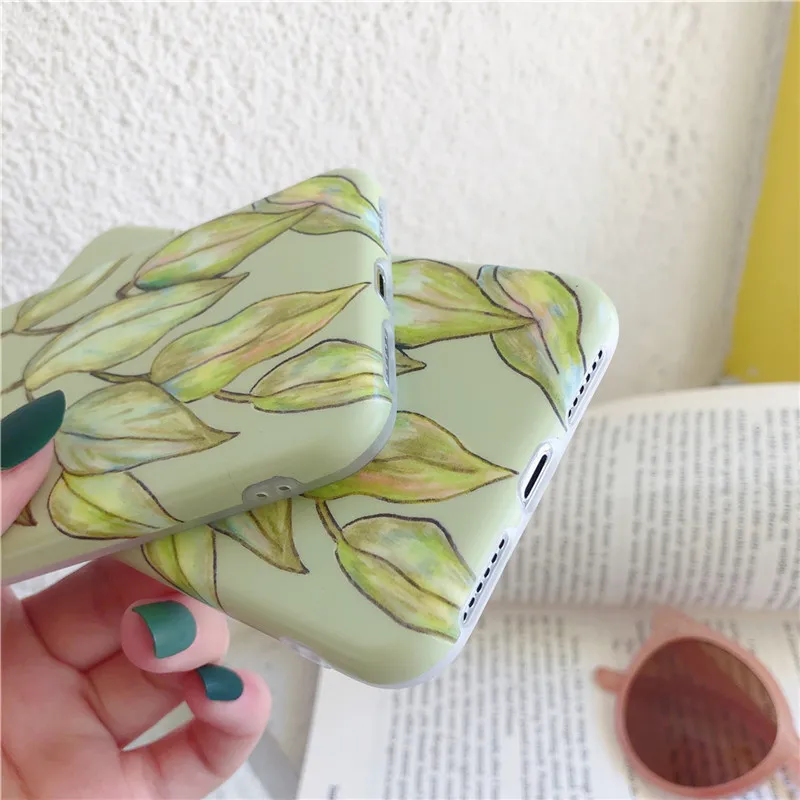 Lovebay популярный винтажный свежие банановые Чехлы для телефона с листом iPhone XS Max XR X