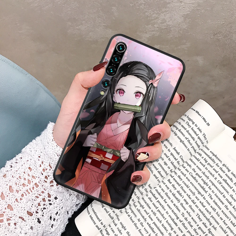 

Kimetsu no Yaiba Demon Slayer Phone Case For Xiaomi Mi Note 10 A3 9 MAX 3 A2 8 9 Lite Pro Ultra black Cover Luxury Coque