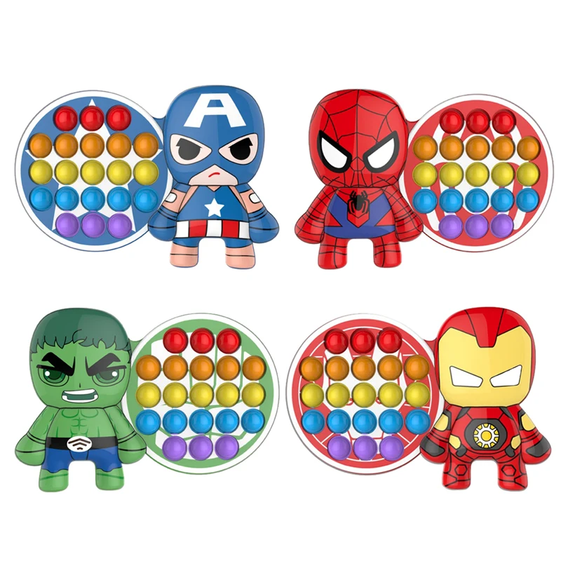 

Marvel Figures Antistress Push Bubble Fidget Toys Spider Man Hulk Stress Relief for Adults Kids Sensory Fidgets Toy Novelty Gift