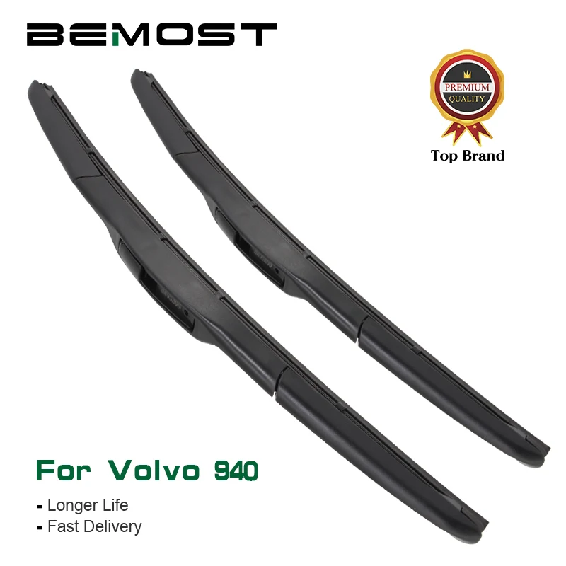 

BEMOST Car Wiper Blades Natural Rubber For Volvo 940 Model Year 1990 1991 1992 1993 1994 1995 1996 1997 1998 Fit U Hook Arms