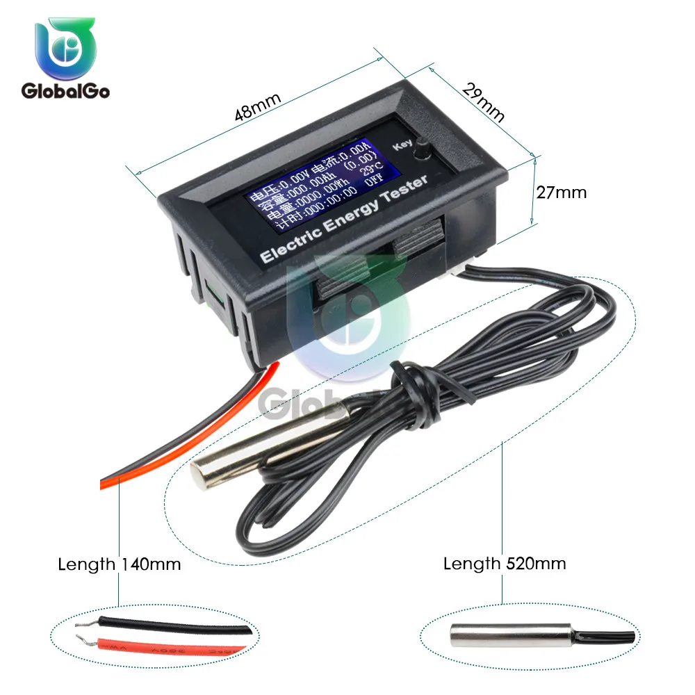 3 шт. Ваттметр Вольтметр Амперметр Термометр ЖК дисплей Тестер таймера