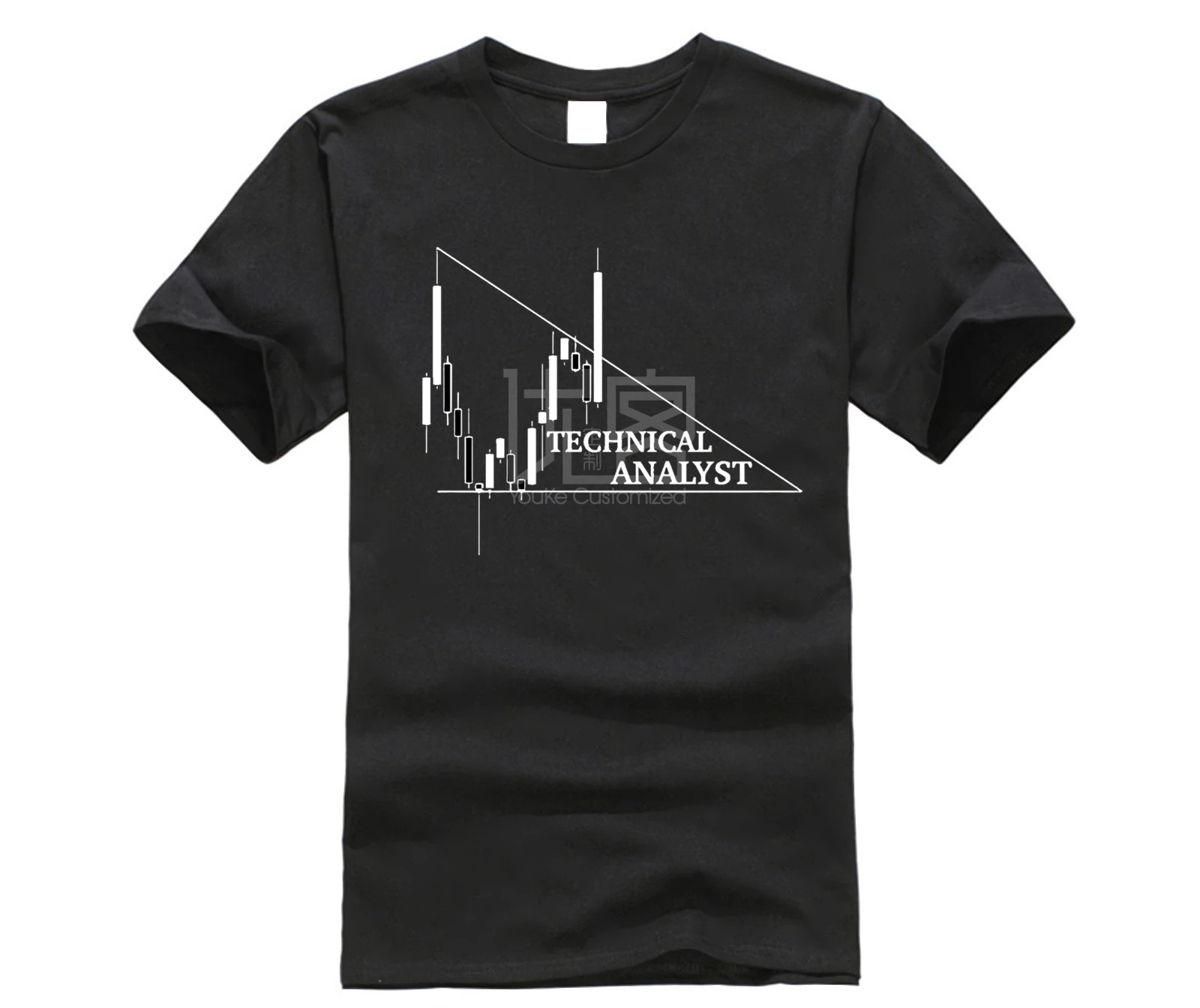 Пользовательские Forex технический аналитик Мужская футболка круглый воротник