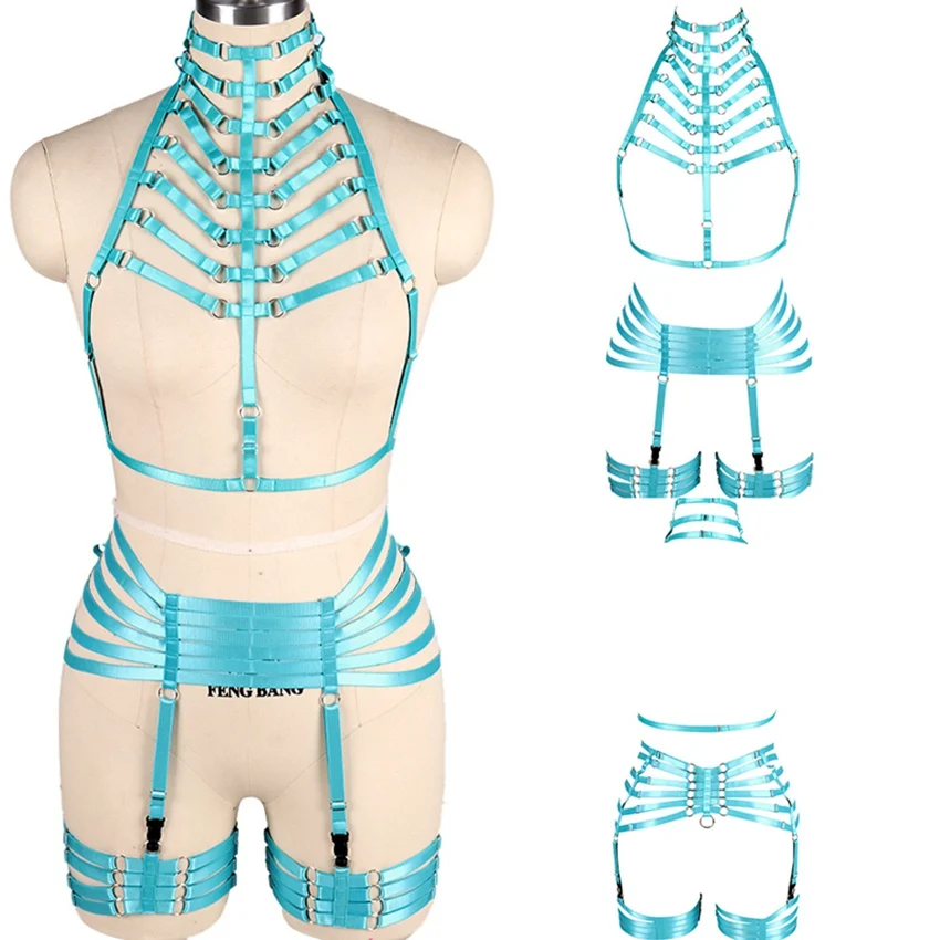 Женский ремень-подвязка для ног пояс топ шея боди клетка Открытая грудь