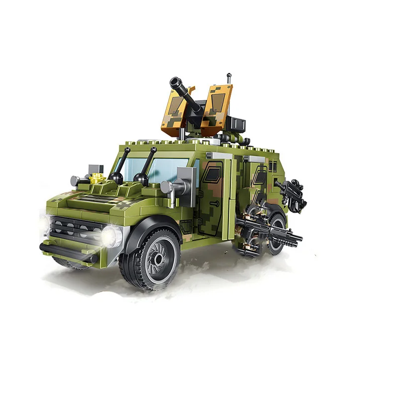 

Military Series Anti-aircraft missile tank armored vehicle DIY Doll Accessories Building Blocks Bricks Toys Gifts