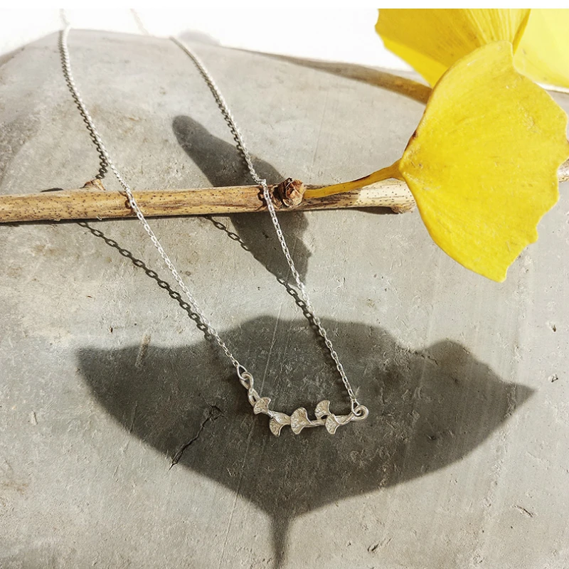 Ожерелье с подвеской в виде листа гинкго для женщин и девушек | Украшения