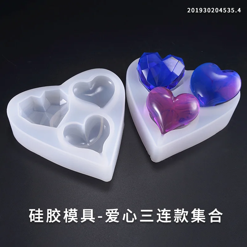 

Love heart Silicone Mold jewelry making DIY tool UV epoxy resin molds Dried Flower Resin Decorative Crafts