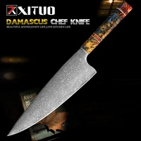 xituo chef knife 67 layer japanese damascus steel 8 inch sharp cleaver slaughter knives kitchen cooking tool solid wood handle