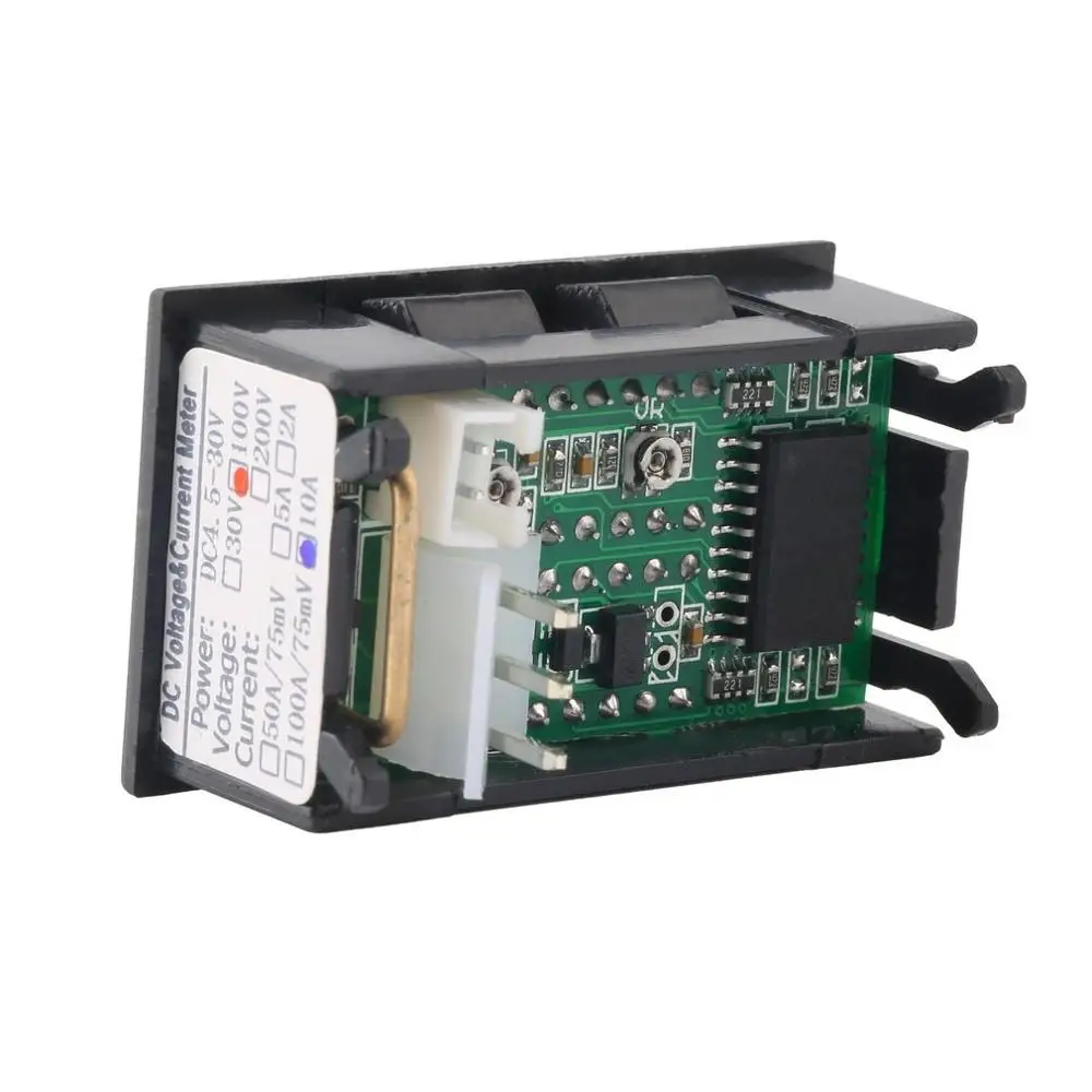 Электронный цифровой вольтметр Амперметр постоянного тока 0 100 в 10 А 50 56 а дюйма