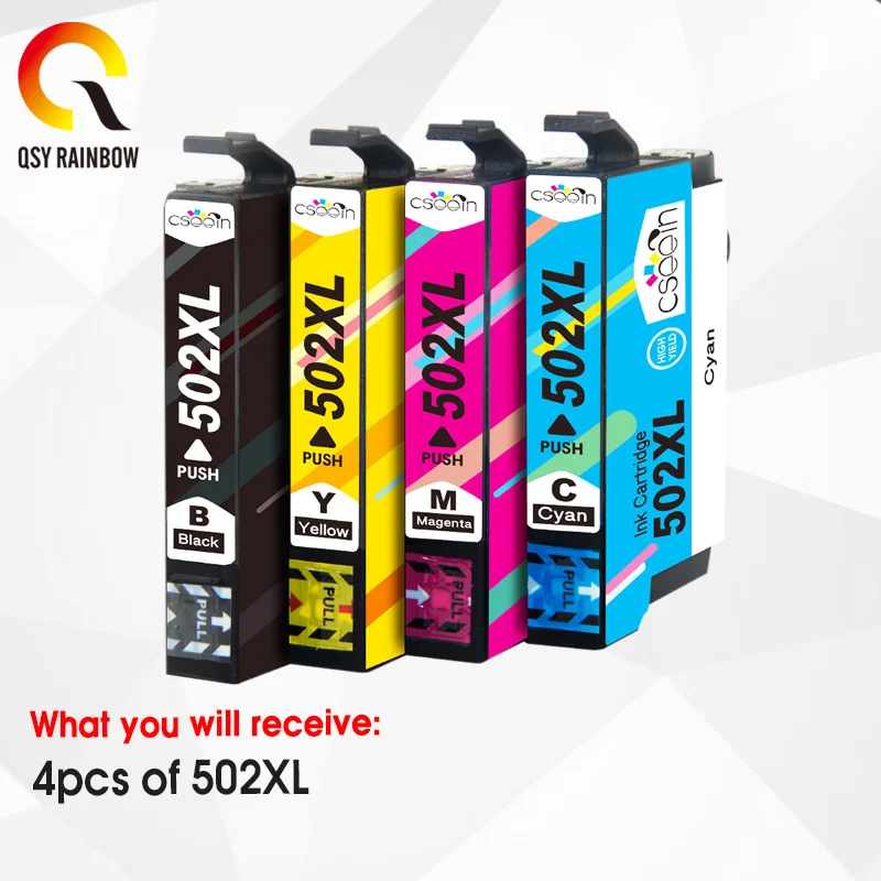 Картридж с чернилами CMYK Supplies 4PK E502XL T502XL для Epson Expression Home XP-5100/XP-5105 и WorkForce WF-2860DWF/WF-2865 (4 штуки) On.