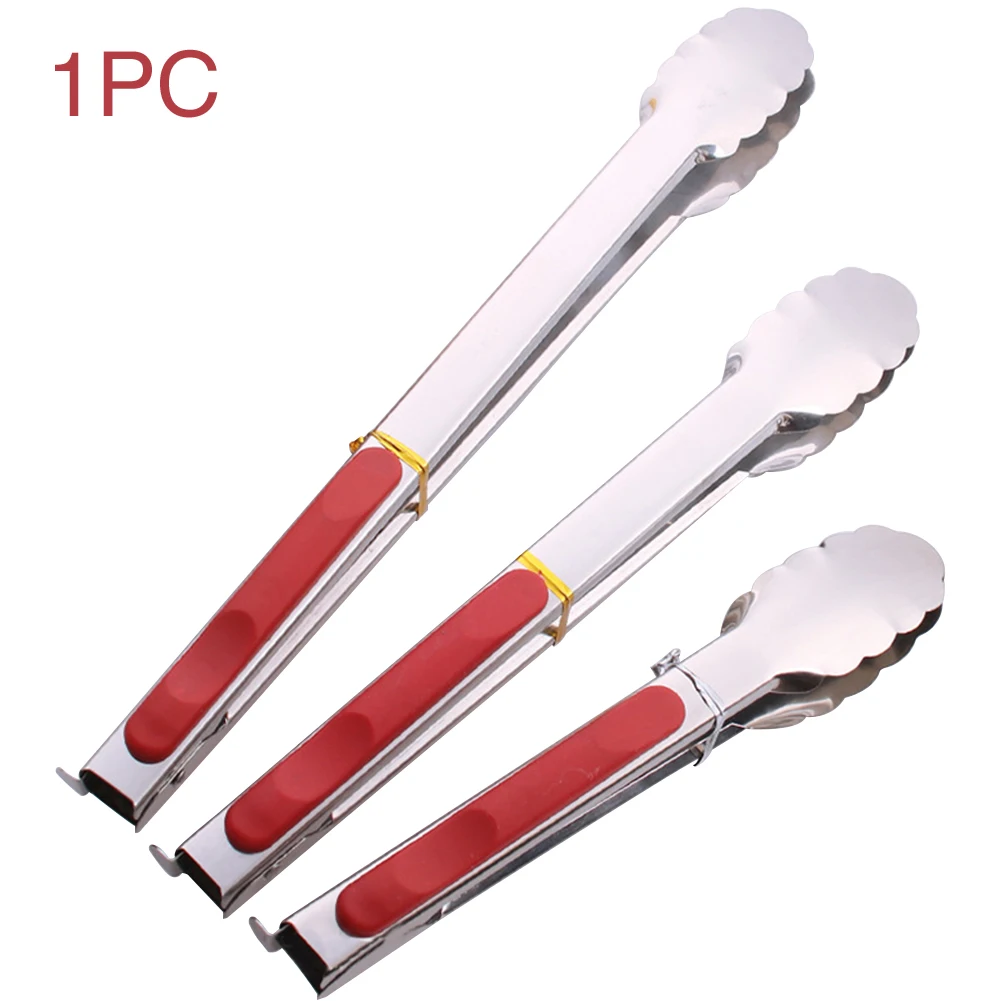 Barbecue Clip Easy Clean Home Kitchen Handheld Grilling Frying BBQ Outdoor Camping Cooking Tongs Stainless Steel Food Restaurant |