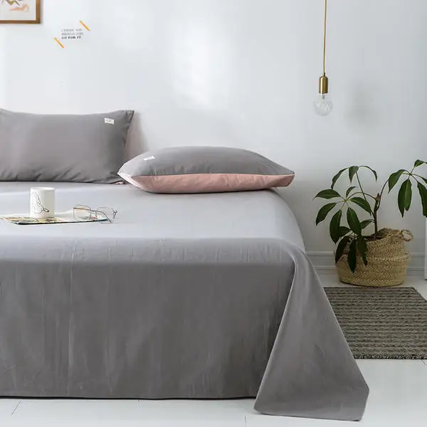 Постельное белье из вареного хлопка двойная простыня цвета s Morandi мягкое домашнее