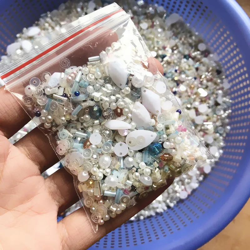 Смешанные Хрустальные стеклянные бусины для ювелирных изделий имитация жемчуга