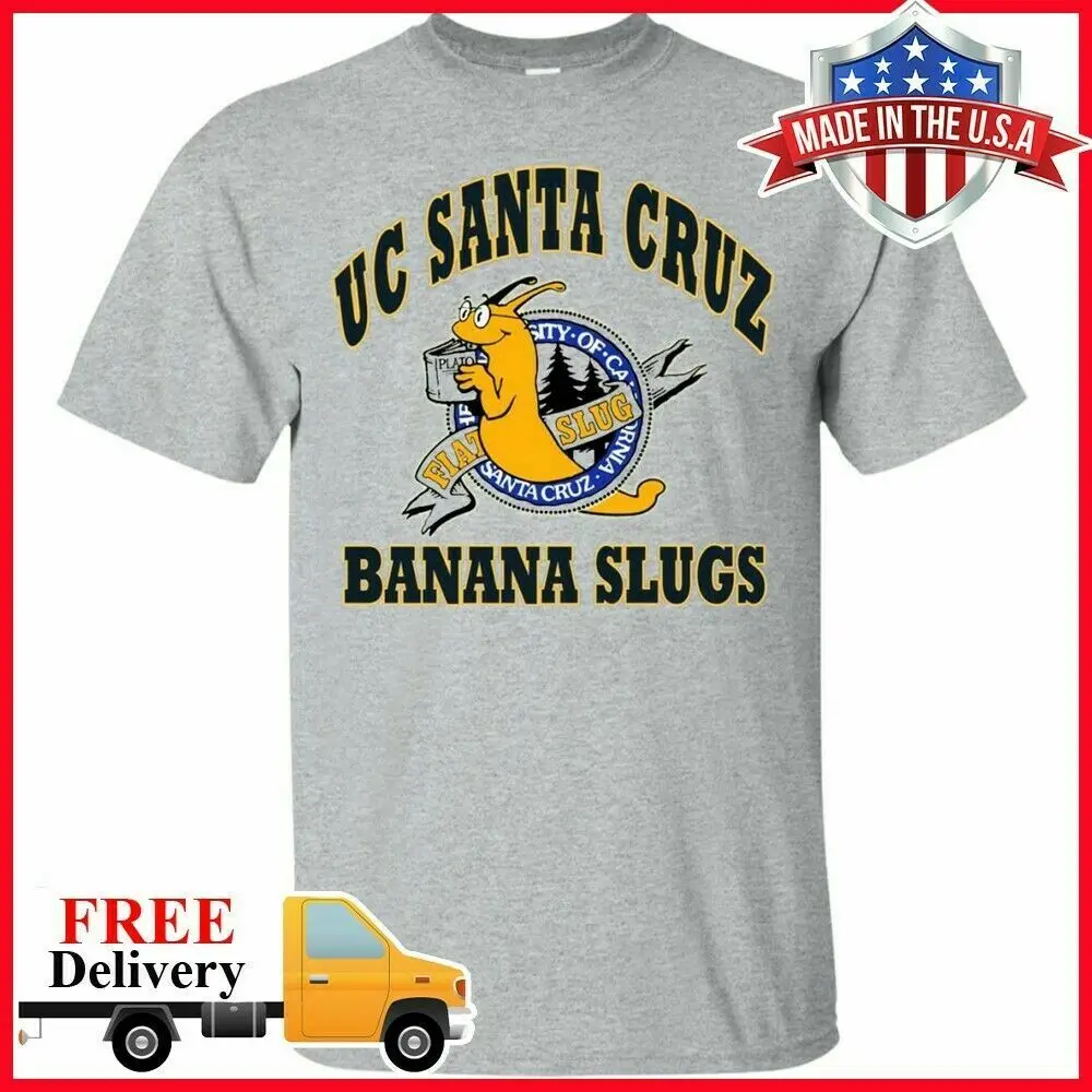 Freeship Uc Santa-Cruz Banana Slugs Pulp Fiction T-Shirt Sport Gray s-3xl Tee...