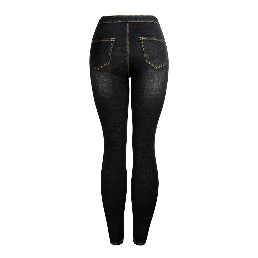

Women's Wear Black Slim Fit high waist jeans pencil pants leg