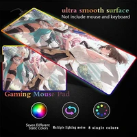 big breasts sexy anime rgb large gaming accessories mouse pad 90x4035x60cm led lighting mousepad gamer computer desk mat pad