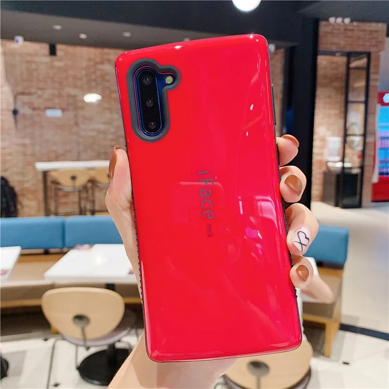 Противоударный чехол для samsung Galaxy Note 10 Plus чехол Iface Mall полная защита Противоскользящий чехол для samsung Galaxy Note 9 чехол - Цвет: Красный
