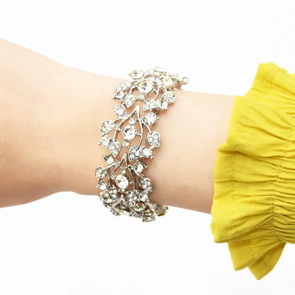 Свадебный браслет невесты стразы кристалл цветок волк зуб на ногу индийские