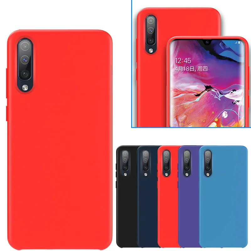 Для samsung A70 A50 A10 A20 чехол-накладка из мягкого жидкого силикона для samsung Galaxy A8 A6 PLUS A9 A7 противоударный чехол-накладка