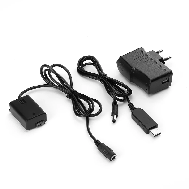 

NP-FW50 Dummy Battery Eliminator + 5V 3A EU USB Power Adapter for -Sony Cameras