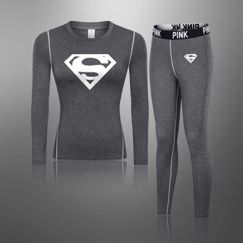 

Зимнее термобелье, Женские кальсоны, костюм для бега, тренировочные костюмы, компрессионные брюки, колготки из спандекса Rashguard, термобелье д...