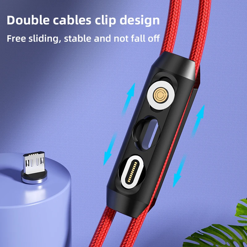 Универсальный Магнитный зарядный кабель с наконечниками чехол для хранения