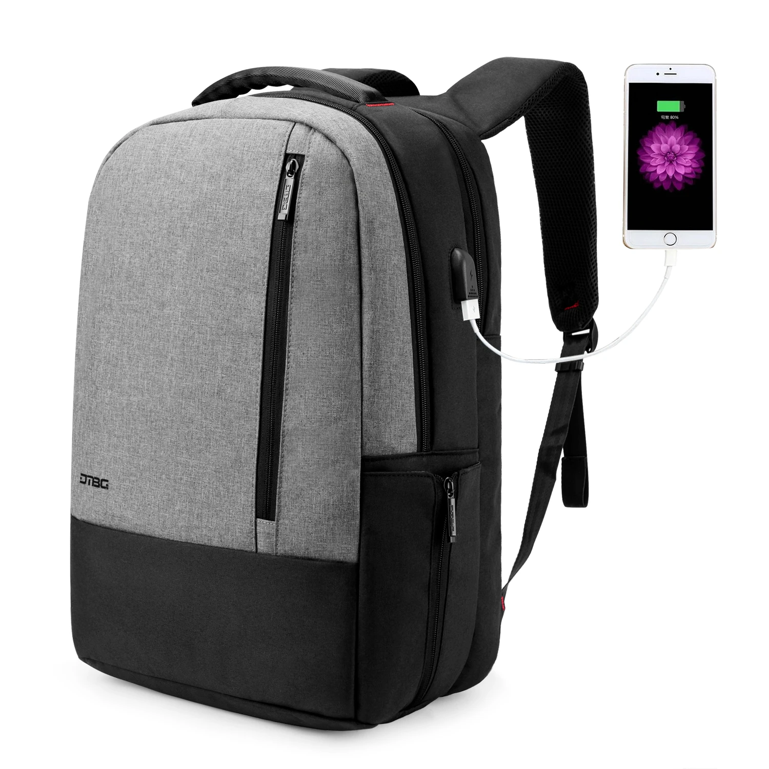 

DTBG 17.3 Inch Laptop Backpack Multi-Functional Daypack Water-Resistant Travel Rucksack Business Backpack with USB Charging Port