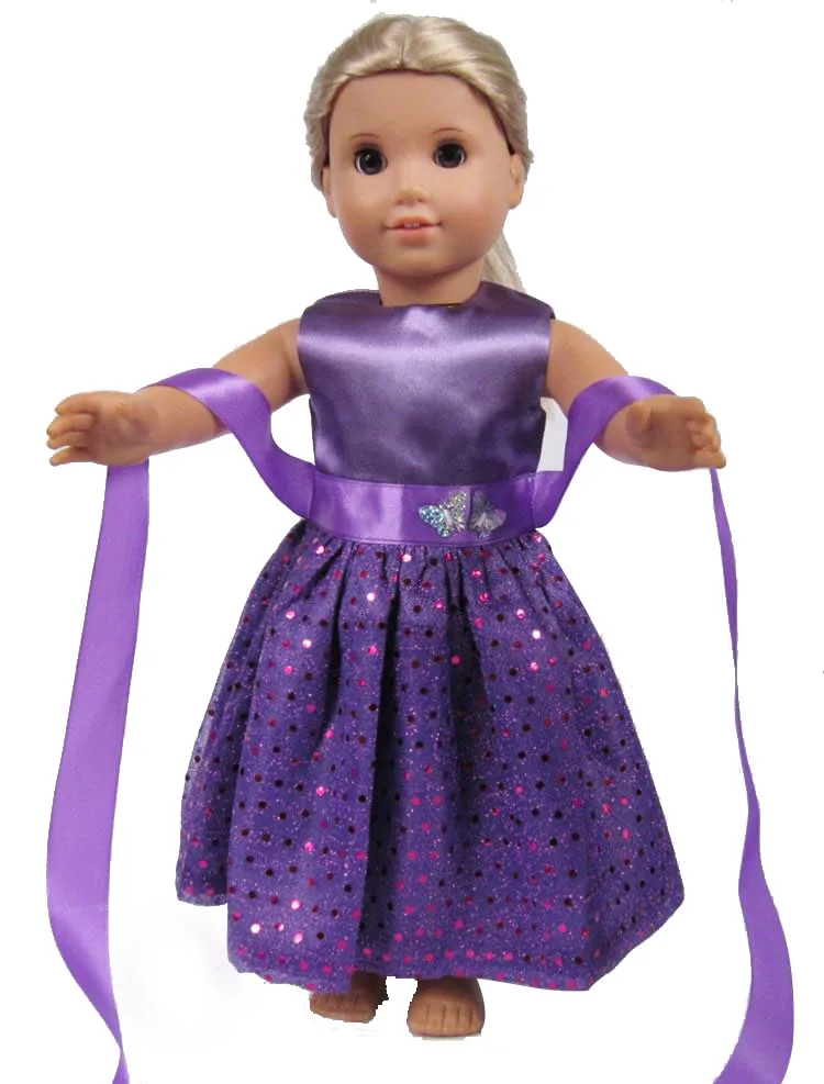 Балетное кружевное платье с блестками танцевальная обувь для 18 дюймов