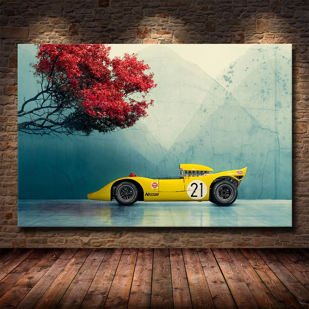 Холст картины в стиле сделай сам рамке Формулы 1 гоночный автомобиль спортивный