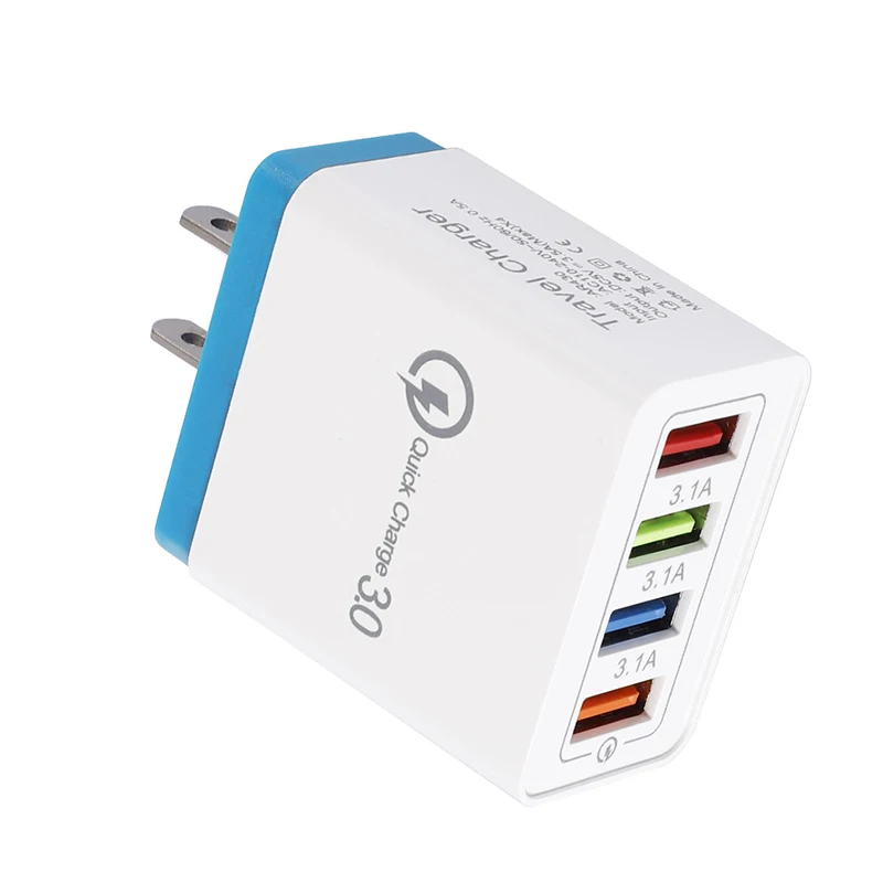 QC 3 0 настенное зарядное устройство для быстрой зарядки 4 порта usb хаб адаптеры