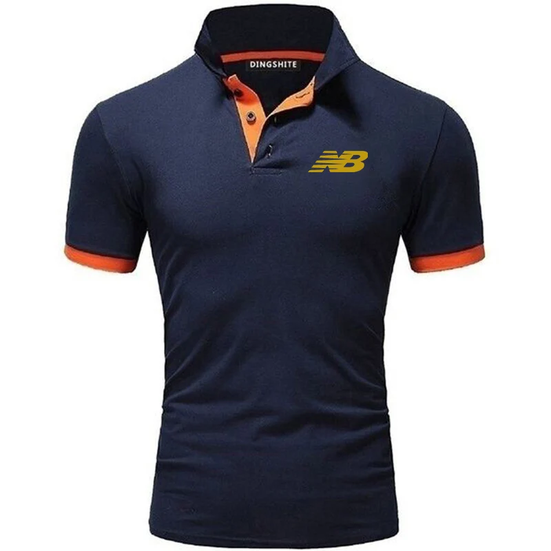 

2021 Fashion New Men's Polo Shirt Men's Short Sleeve Printed Casual Cotton Polo High Quality Men's Slim Short Sleeve Men's Polo