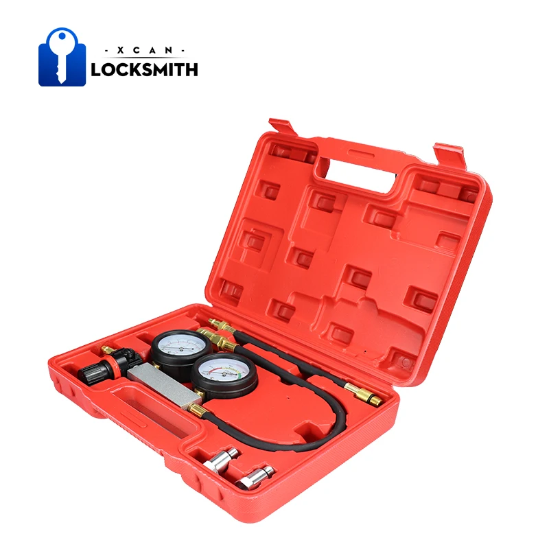 XCAN TU-21 Cylinder Leak Tester Compression Leakage Detector Kit Petrol Engine Gauge Tool Double Gauge System Car Repair Tools