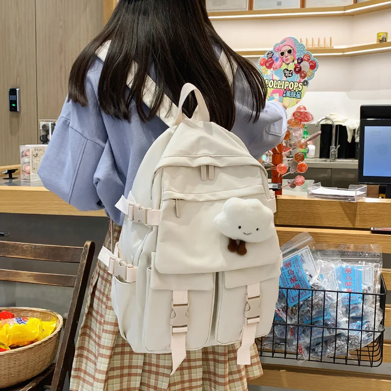 

Silid Color Women's Backpack Large Capacity Female Shoulder School Backpacks for Teeangers Cute Travel Bags Ladies Ruckpack New