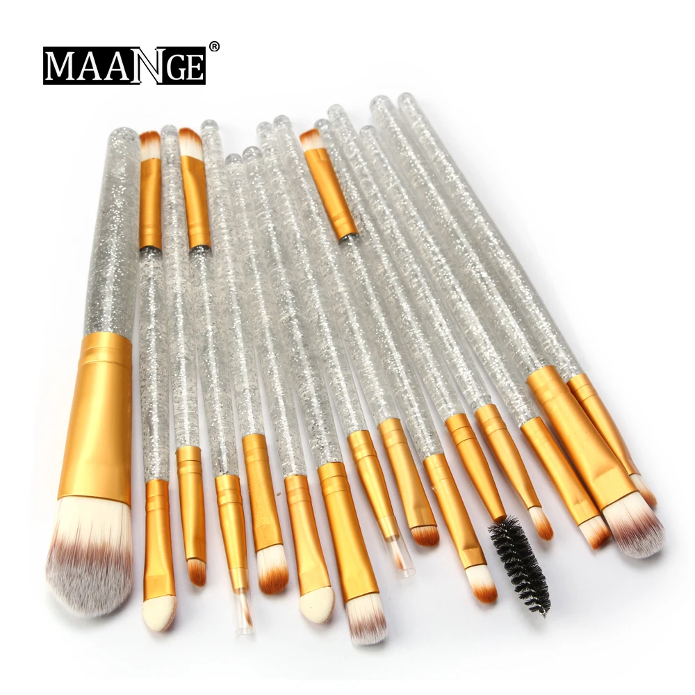 01 15pcs 6/15/18 шт набор кистей для макияжа, косметический инструмент для порошок тени для век Румяна смешивание; красота макияж кисти набор для макияжа бровей, TSLM1 - Handle Color: 01 15pcs