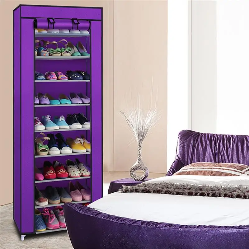 Однорядный пылезащитный шкаф для обуви стойка из нетканого материала органайзер