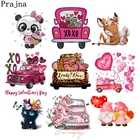 Подарки на день Святого Валентина термоперенос тепла для одежды своими руками мультяшный автомобиль животное термоперенос нашивки для одежды наклейки