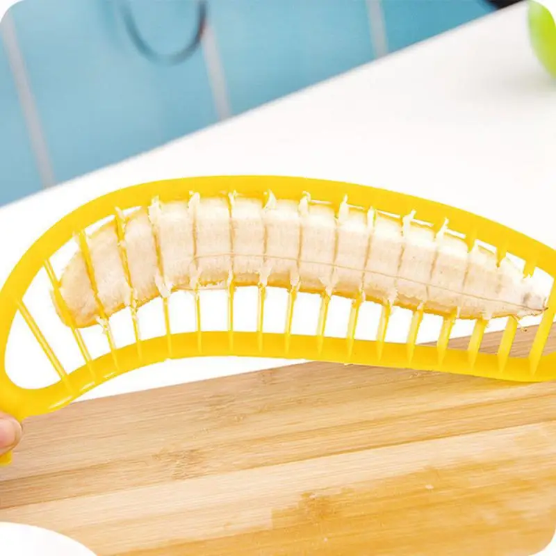 

5/3/1PCS Creative Banana Slicer Chopper Cutter Fruit Vegetable Salad Sausage Cereal Cutter Banana Cutting Tools Kitchen Gadgets