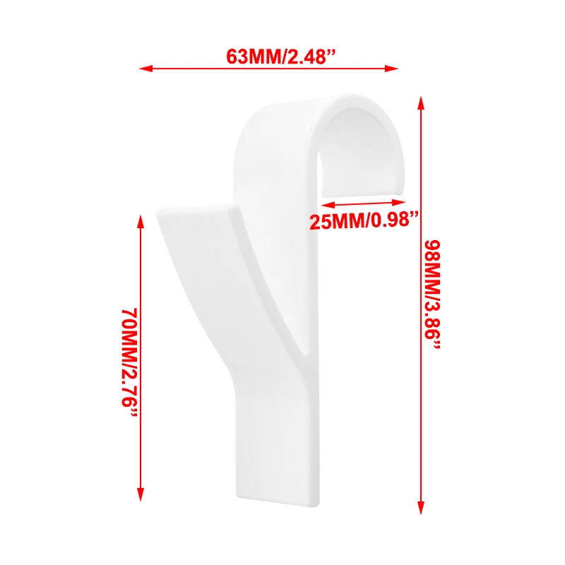 

8pcs Bath Hook Holder Hanger For Heated Towel Rail Tubular Radiator White Clothes Scarf Hanger